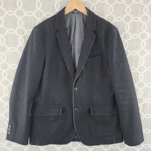 Vince. Wool Blend Black Distressed Men's Blazer 42
